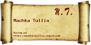 Machka Tullia névjegykártya